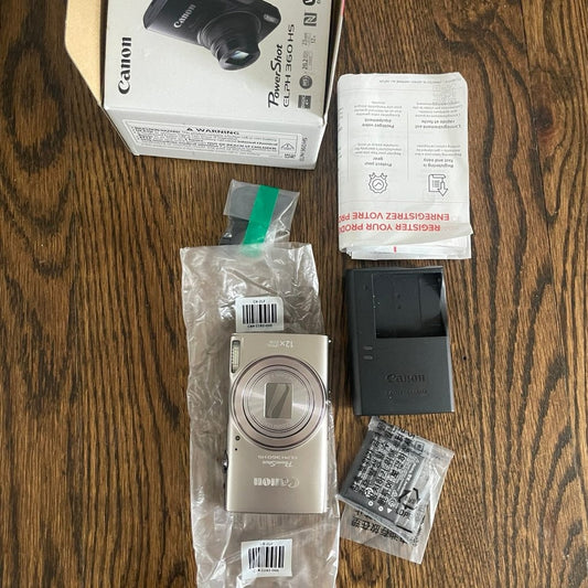 Canon Powershot Elph 360 Hs Silver Used Like New Ku